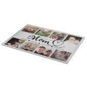 Planche À Découper We Love You Mom Script Kids Names Photo Collage (Coin)