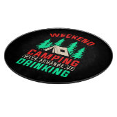 Planche À Découper Week-end Camping avec une chance de boire-43675 (Coin)