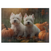 Planche À Découper West Highland White Terrier Chiot Citrouille d'aut (Devant)