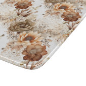 Planche À Découper Western Brown Cream Floral sud-ouest (Coin)
