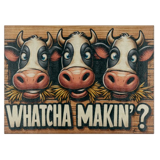 Planche À Découper Whatcha Makin Cows Cutting Board (Devant)