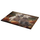 Planche À Découper Wheaten Terrier chiot Automne Citrouille délice (Coin)
