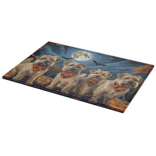 Planche À Découper Wheaten Terrier Halloween Éffrayant (Coin)