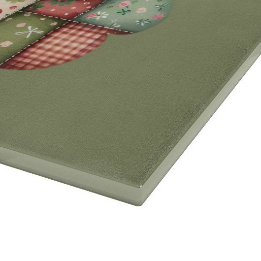 Planche À Découper Whimsical Patchwork Santa Folk Christmas (Coin)