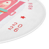 Planche À Découper Whimsical Sardines Coastal Beach Pink (Coin)