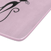 Planche À Découper Whimsical Skinny Chat noir rose (Coin)