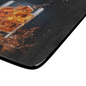 Planche À Découper Whiskey Texte Personnalisé Sur Les Rochers (Coin)