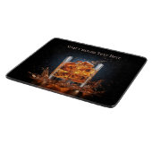 Planche À Découper Whiskey Texte Personnalisé Sur Les Rochers (Coin)
