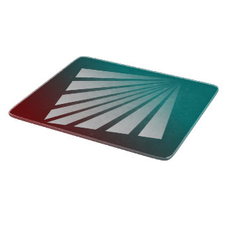 Planche À Découper White rays on burgundy teal