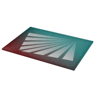 Planche À Découper White rays on burgundy teal
