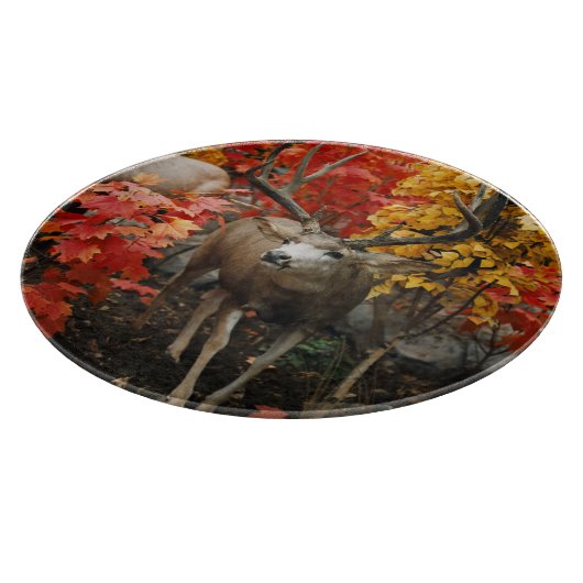 Planche À Découper Whitetail En Automne (Coin)