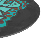 Planche À Découper Wild me Dalmatien Conception Brown et Turquoise (Coin)