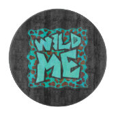 Planche À Découper Wild me Dalmatien Conception Brown et Turquoise (Devant)