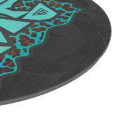 Planche À Découper Wild Me Design léopard Brown et Turquoise (Coin)