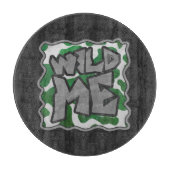 Planche À Découper Wild Me Vache Vert et blanc Imprimer (Devant)