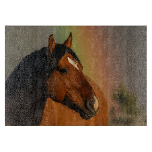 Planche À Découper Wild Stallion, Golden Light and Rainbow (Devant)