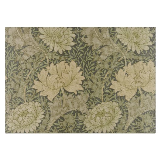 Planche À Découper William Morris Chrysanthemum Fleur d'âge (Devant)
