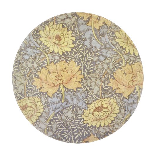 Planche À Découper William Morris Chrysanthemum Fleurs maman (Devant)
