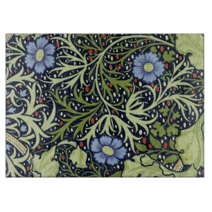 Planche À Découper William Morris Fleur d'antiquité aux algues marine