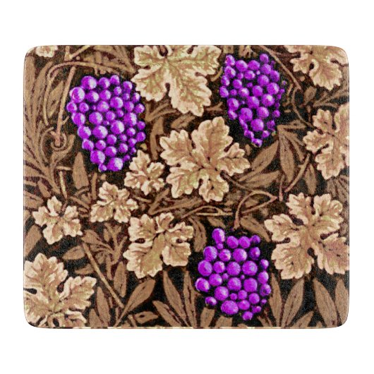 Planche À Découper William Morris Grapevine, Brown et violet (Devant)