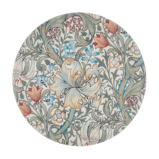 Planche À Découper William Morris Lily Art Nouveau Motif Floral Coupe (Devant)