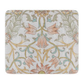 Planche À Découper William Morris, Peach Pink Tulips Élégante Florale (Devant)