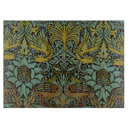 Planche À Découper William Morris Peacock Dragon Fond d'écran (Devant)