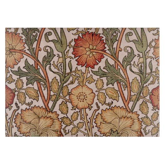 Planche À Découper William Morris Rose Flower Fond d'écran Motif (Devant)