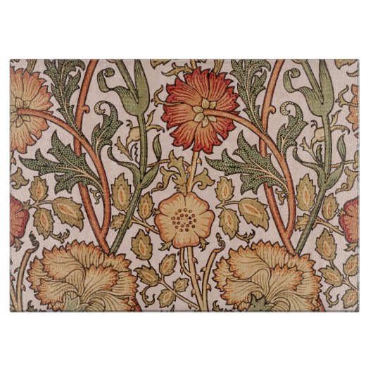 Planche À Découper William Morris Rose Flower Fond d'écran Motif (Devant)