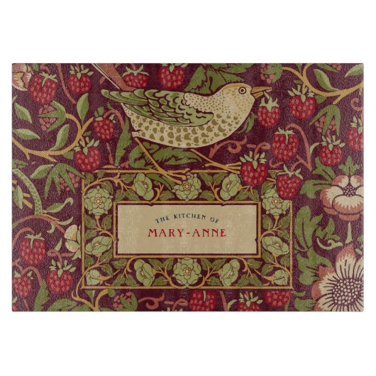Planche À Découper William Morris Strawberry Thief Cutting Board (Devant)