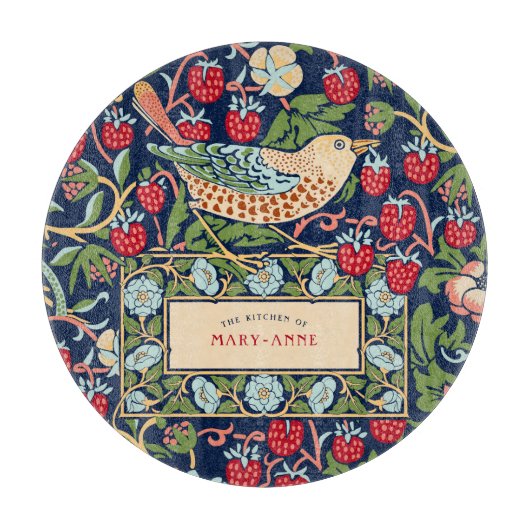 Planche À Découper William Morris Strawberry Thief Cutting Board (Devant)