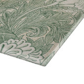 Planche À Découper William Morris tulip fond textile vert (Coin)