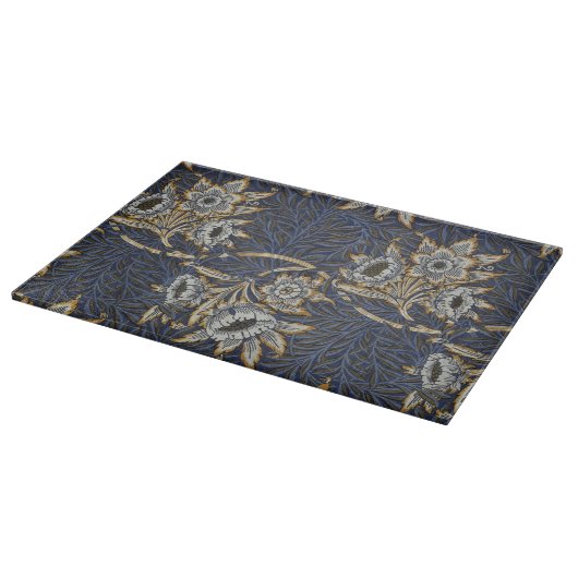 Planche À Découper William Morris Tulip Willow Blue Motif (Coin)