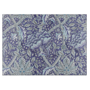 Planche À Découper William Morris Windrush fleurs bleues