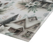 Planche À Découper Winter Cottage Snowfall Pattern (Coin)