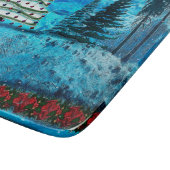 Planche À Découper Winter Lake Christmas Folk Art (Coin)