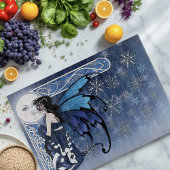 Planche À Découper Winter Moon Fairy Blue