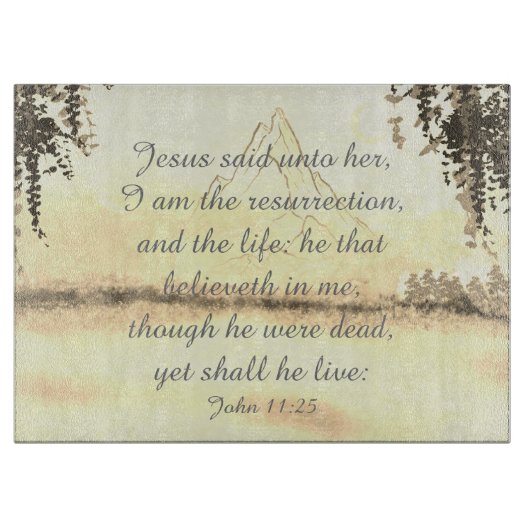 Planche À Découper Winter Mountain Bible Scripture Cutting Board (Devant)