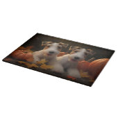 Planche À Découper Wire Fox Terrier chiot Automne Délice Citrouille (Coin)