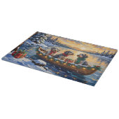 Planche À Découper Wirehaired Pointing Griffon Christmas Boat Holiday (Coin)