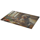 Planche À Découper Wirehaired Pointing Griffon Cooking in Kitchen (Coin)