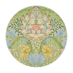 Planche À Découper Wm Morris Myrtle Floral Art Nouveau Pastel
