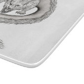 Planche À Découper Wolfdragon design noir et blanc (Coin)