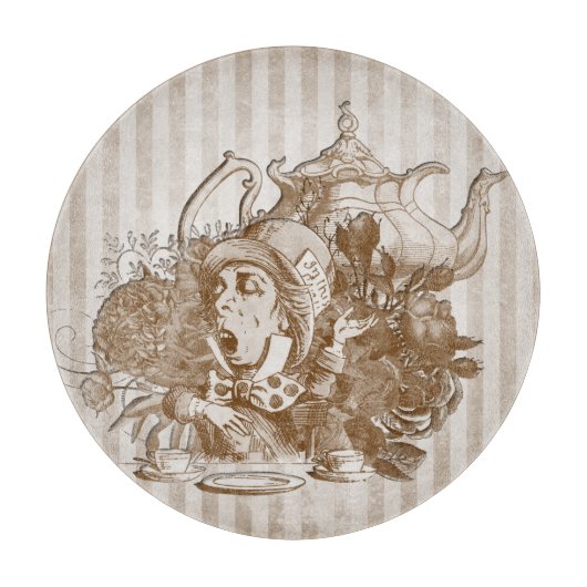 Planche À Découper Wonderland Mad Hatter Collage (Devant)