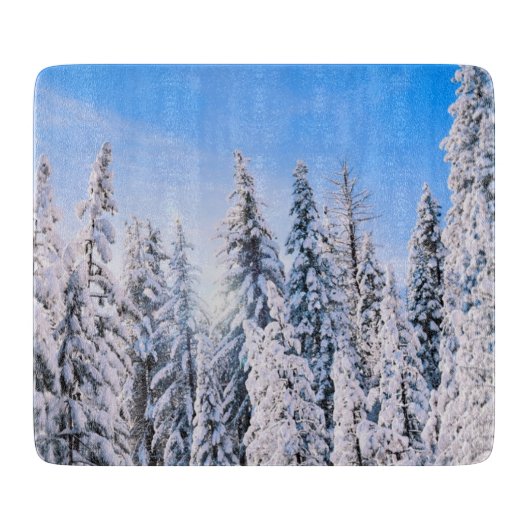 Planche À Découper Wonderland Pine Trees en Neige (Devant)