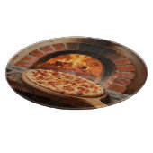 Planche À Découper Wood-Fired Pepperoni Pizza Rustic Italian (Coin)