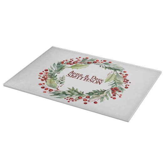 Planche À Découper Wreath Red Berries (Coin)