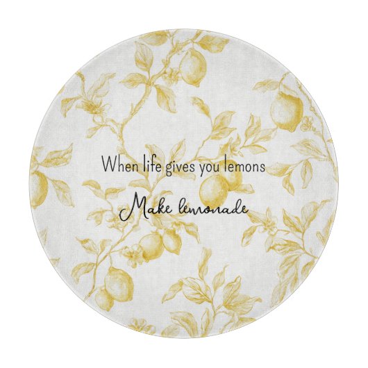 Planche À Découper Yellow Fruit Lemons Make Lemonade (Devant)