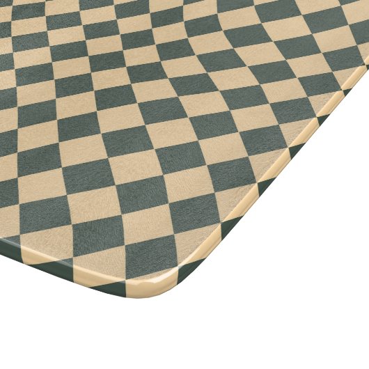 Planche À Découper Yellow Green Checker Diamond Pattern (Coin)