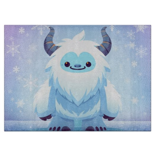 Planche À Découper Yéti de Noël/hiver mignon (Devant)